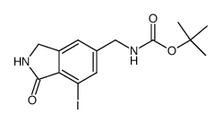 5-[(tert-butoxycarbonyl)aminomethyl]-7-iodoisoindolinone结构式