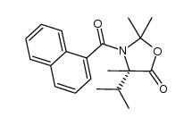 (S)-4-isopropyl-4-methyl-2,2-dimethyl-3-(1-naphthoyl)oxazolidin-5-one Structure