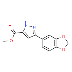 methyl 5-(1,3-benzodioxol-5-yl)-1H-pyrazole-3-carboxylate Structure