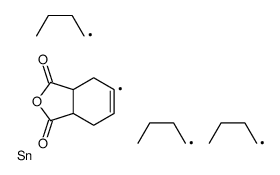 5-tributylstannyl-3a,4,7,7a-tetrahydro-2-benzofuran-1,3-dione结构式