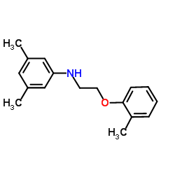 3,5-Dimethyl-N-[2-(2-methylphenoxy)ethyl]aniline结构式
