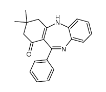 3,3-dimethyl-11-phenyl-2,3,4,5-tetrahydro-1H-dibenzo[b,e][1,4]diazepin-1-one结构式
