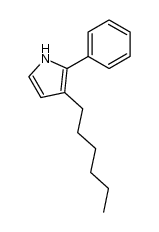 3-hexyl-2-phenylpyrrole结构式