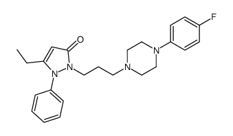 5-ethyl-2-[3-[4-(4-fluorophenyl)piperazin-1-yl]propyl]-1-phenyl-pyrazo l-3-one structure