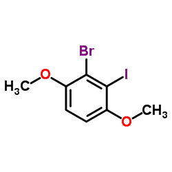 2-Bromo-3-iodo-1,4-dimethoxybenzene结构式