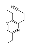 2-Propenenitrile,3-(3,6-diethylpyrazinyl)-,(E)-(9CI)结构式