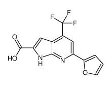 6-(2-Furyl)-4-(trifluoromethyl)-1H-pyrrolo[2,3-b]pyridine-2-carbo xylic acid结构式