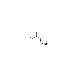 3-(1-甲基丙基)吡咯烷结构式