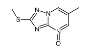 6-methyl-2-methylsulfanyl-4-oxido-[1,2,4]triazolo[1,5-a]pyrimidin-4-ium Structure