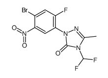 2-(4-bromo-2-fluoro-5-nitrophenyl)-4-(difluoromethyl)-5-methyl-1,2,4-triazol-3-one Structure