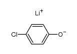 lithium 4-chlorophenolate Structure