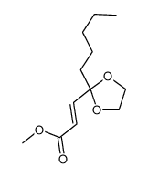 methyl 3-(2-pentyl-1,3-dioxolan-2-yl)prop-2-enoate结构式