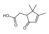 2-oxo-delta(3)-4,5,5-trimethylcyclopentenylacetic acid结构式
