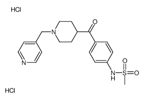 N-[4-[1-(pyridin-4-ylmethyl)piperidine-4-carbonyl]phenyl]methanesulfonamide,dihydrochloride Structure