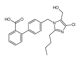 2-[4-[[2-butyl-4-chloro-5-(hydroxymethyl)imidazol-1-yl]methyl]phenyl]benzoic acid Structure