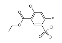 ethyl 2-chloro-5-(chlorosulfonyl)-4-fluorobenzoate结构式