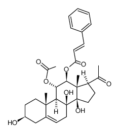 11-O-Acetyl-12-O-trans-cinnamoyl-17αH-marsdenin结构式