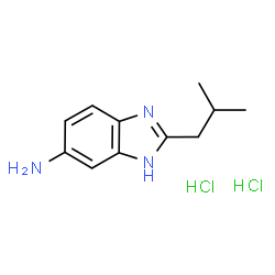 2-ISOBUTYL-1 H-BENZOIMIDAZOL-5-YLAMINE DIHYDROCHLORIDE结构式