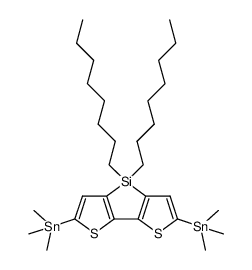 2,6-Di3MeTin-4,4-dioctyl-4H-silolo[3,2-b:4,5-b']dithiophene Structure