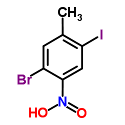 1-Bromo-4-iodo-5-methyl-2-nitrobenzene structure