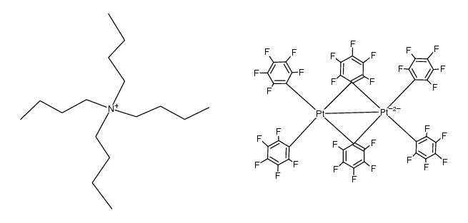 (NBu4)2{platinum2(μ-pentafluorophenyl)2(pentafluorophenyl)4}结构式