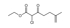 ethyl 2-chloro-6-methyl-3-oxohept-6-enoate结构式