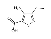 4-Amino-3-ethyl-1-methyl-1H-pyrazole-5-carboxylic acid Structure