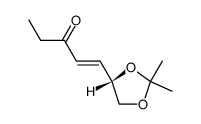 (E)-1,2,4,5-tetradeoxy-6,7-O-isopropylidene-D-glycero-hept-4-en-3-ulose结构式