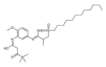 N-[5-[[3-(Dodecylsulfonyl)-2-methylpropionyl]amino]-2-methoxyphenyl]-4,4-dimethyl-3-oxopentanamide picture