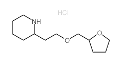 2-[2-(Tetrahydro-2-furanylmethoxy)ethyl] piperidine hydrochloride Structure