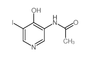 N-(4-羟基-5-碘吡啶-3-基)乙酰胺结构式