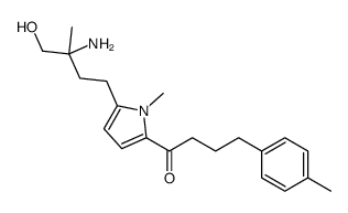 1-[5-[(3R)-3-amino-4-hydroxy-3-methylbutyl]-1-methylpyrrol-2-yl]-4-(4-methylphenyl)butan-1-one结构式