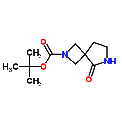 2-Methyl-2-propanyl 5-oxo-2,6-diazaspiro[3.4]octane-2-carboxylate结构式