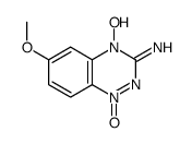 4-hydroxy-6-methoxy-1-oxido-1,2,4-benzotriazin-1-ium-3-imine结构式