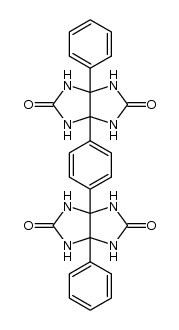 1,4-bis(5-phenyl-2,4,6,8-tetraaza-3,7-dioxobicyclo[3.3.0]octan-1-yl)benzene结构式