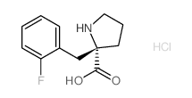 (S)-2-(2-FLUOROBENZYL)PYRROLIDINE-2-CARBOXYLIC ACID HYDROCHLORIDE Structure
