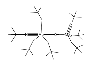 Mo2O(N-t-Bu)2(neo-Pent)4(=CH-t-Bu)结构式