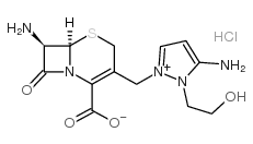 7beta-Amino-3-[3-Amino-2-(2-Hydroxyethyl)-1-Pyrazolio]Methyl-3-Cephem-4-Carboxylate Hydrochloride Structure