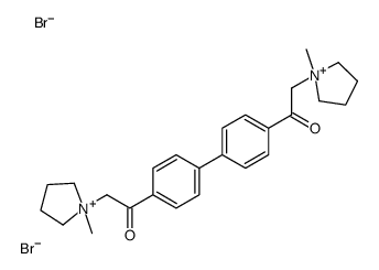 4,4'-Bis(pyrrolidinoacetyl)biphenyl dimethiobromide结构式
