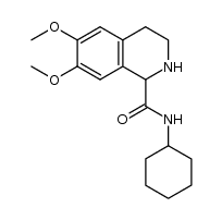 N-cyclohexyl-6,7-dimethoxy-1,2,3,4-tetrahydroisoquinoline-1-carboxamide结构式