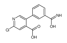 5-(3-carbamoylphenyl)-2-chloropyridine-4-carboxylic acid Structure