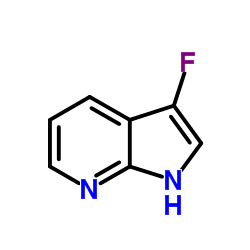 3-氟-1H-吡咯并[2,3-b]吡啶结构式