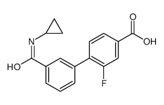 4-[3-(cyclopropylcarbamoyl)phenyl]-3-fluorobenzoic acid Structure