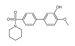 2-methoxy-5-(4-piperidin-1-ylsulfonylphenyl)phenol结构式