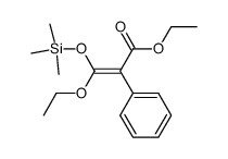 ethyl 3-ethoxy-2-phenyl-3-((trimethylsilyl)oxy)acrylate结构式