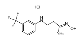 β-(3-trifluoromethylphenylamino)-propionamidoxime*HCl Structure