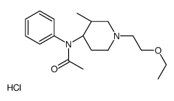 N-[(3R,4R)-1-(2-ethoxyethyl)-3-methylpiperidin-4-yl]-N-phenylacetamide,hydrochloride结构式