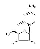 1-(2,3-dideoxy-2,3-difluoroarabinofuranosyl)cytosine结构式