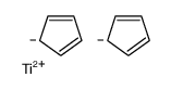 cyclopenta-1,3-diene,titanium(2+)结构式