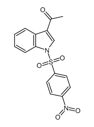 1-(1-((4-nitrophenyl)sulfonyl)-1H-indol-3-yl)ethan-1-one结构式
